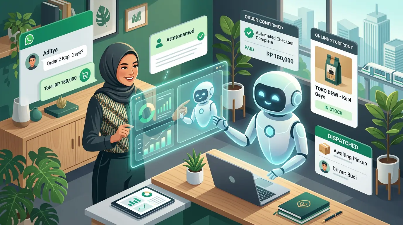 AI Agentic Mandiri di Website: Saat AI Bukan Cuma Jawab Chat, Tapi Selesaikan Order Otomatis