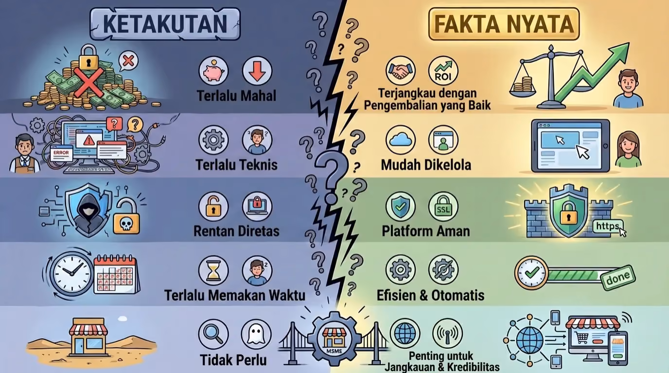 5 Ketakutan UMKM Soal Website dan Fakta yang Sebenarnya