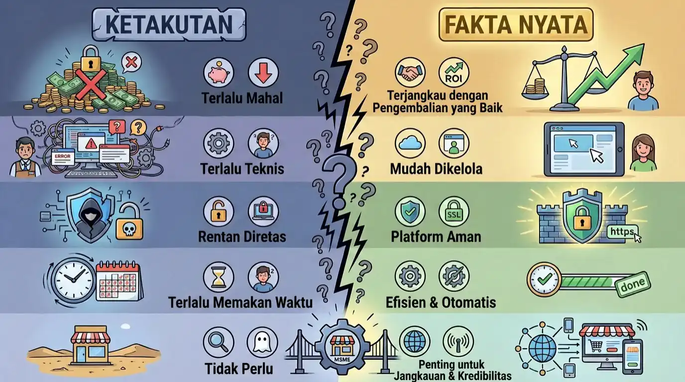 5 Ketakutan UMKM Soal Website dan Fakta yang Sebenarnya
